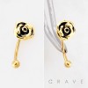 ROSE BURNISH 316L SURGICAL STEEL CURVED BARBELL/EYEBROW